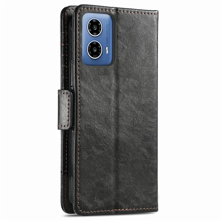 CASENEO 002 Series For Motorola Moto G34 5G Phone Cases Wholesale Splicing Leather Wallet Cover