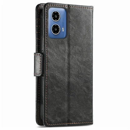 CASENEO 002 Series For Motorola Moto G34 5G Phone Cases Wholesale Splicing Leather Wallet Cover