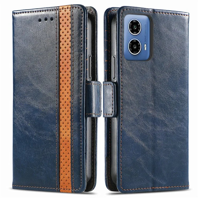 CASENEO 002 Series For Motorola Moto G34 5G Phone Cases Wholesale Splicing Leather Wallet Cover
