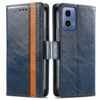 CASENEO 002 Series For Motorola Moto G34 5G Phone Cases Wholesale Splicing Leather Wallet Cover