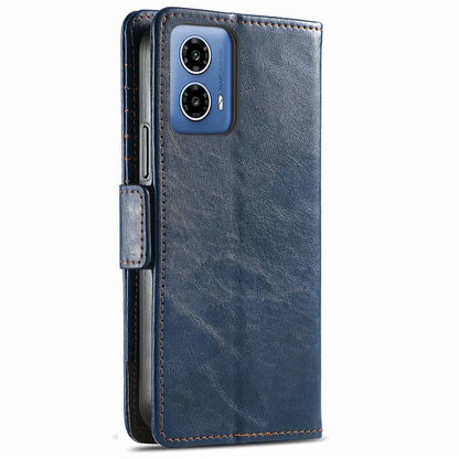 CASENEO 002 Series For Motorola Moto G34 5G Phone Cases Wholesale Splicing Leather Wallet Cover