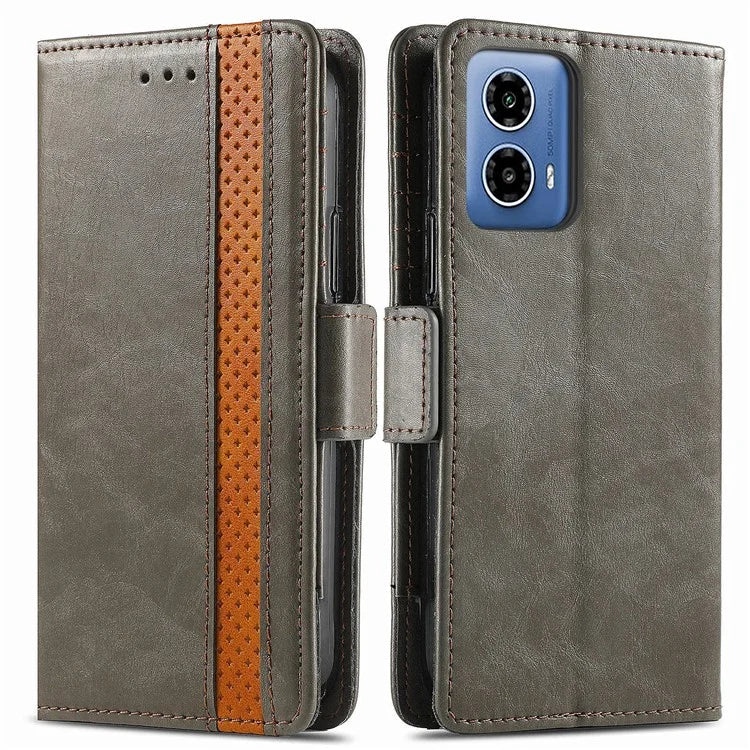 CASENEO 002 Series For Motorola Moto G34 5G Phone Cases Wholesale Splicing Leather Wallet Cover