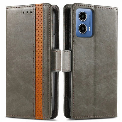 CASENEO 002 Series For Motorola Moto G34 5G Phone Cases Wholesale Splicing Leather Wallet Cover