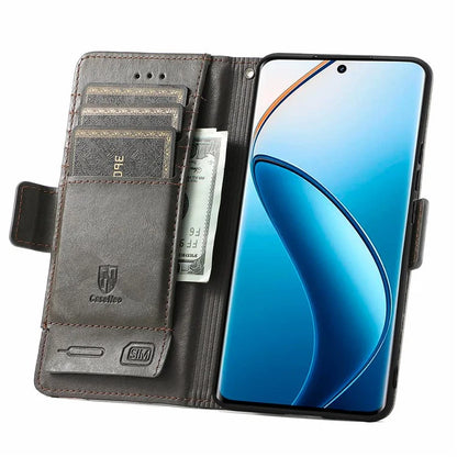 CASENEO 002 Series For Realme 12 Pro 5G / 12 Pro+ 5G Case Splicing Leather Wallet Phone Cover