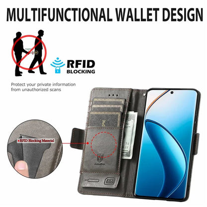 CASENEO 002 Series For Realme 12 Pro 5G / 12 Pro+ 5G Case Splicing Leather Wallet Phone Cover