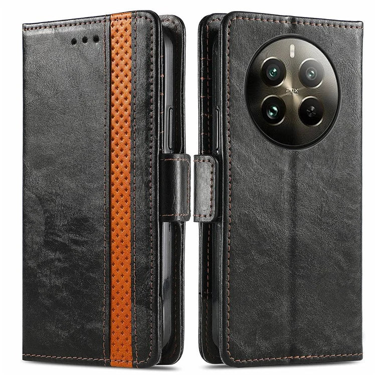 CASENEO 002 Series For Realme 12 Pro 5G / 12 Pro+ 5G Case Splicing Leather Wallet Phone Cover