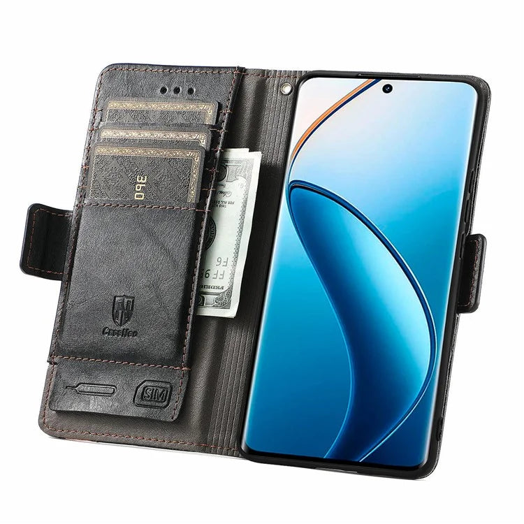 CASENEO 002 Series For Realme 12 Pro 5G / 12 Pro+ 5G Case Splicing Leather Wallet Phone Cover