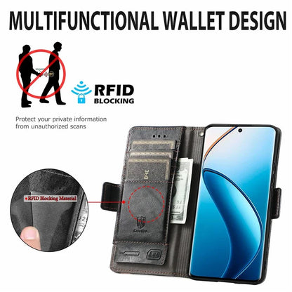 CASENEO 002 Series For Realme 12 Pro 5G / 12 Pro+ 5G Case Splicing Leather Wallet Phone Cover
