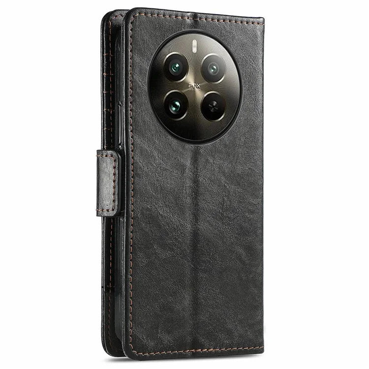CASENEO 002 Series For Realme 12 Pro 5G / 12 Pro+ 5G Case Splicing Leather Wallet Phone Cover