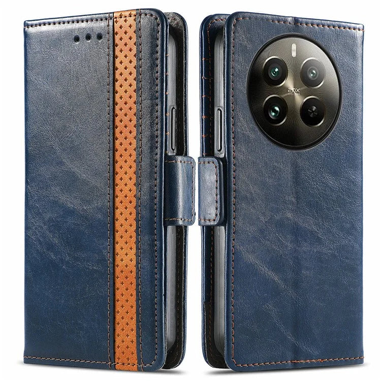 CASENEO 002 Series For Realme 12 Pro 5G / 12 Pro+ 5G Case Splicing Leather Wallet Phone Cover