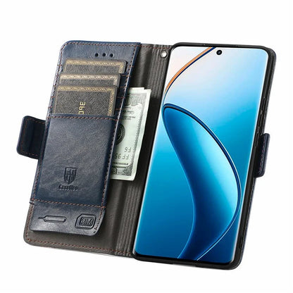 CASENEO 002 Series For Realme 12 Pro 5G / 12 Pro+ 5G Case Splicing Leather Wallet Phone Cover