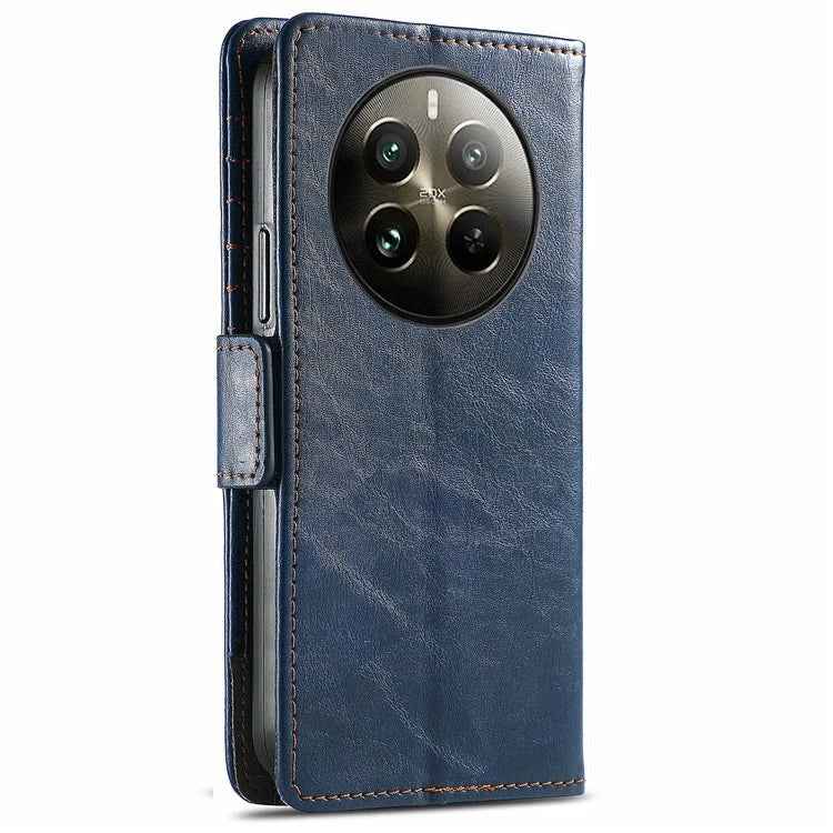 CASENEO 002 Series For Realme 12 Pro 5G / 12 Pro+ 5G Case Splicing Leather Wallet Phone Cover