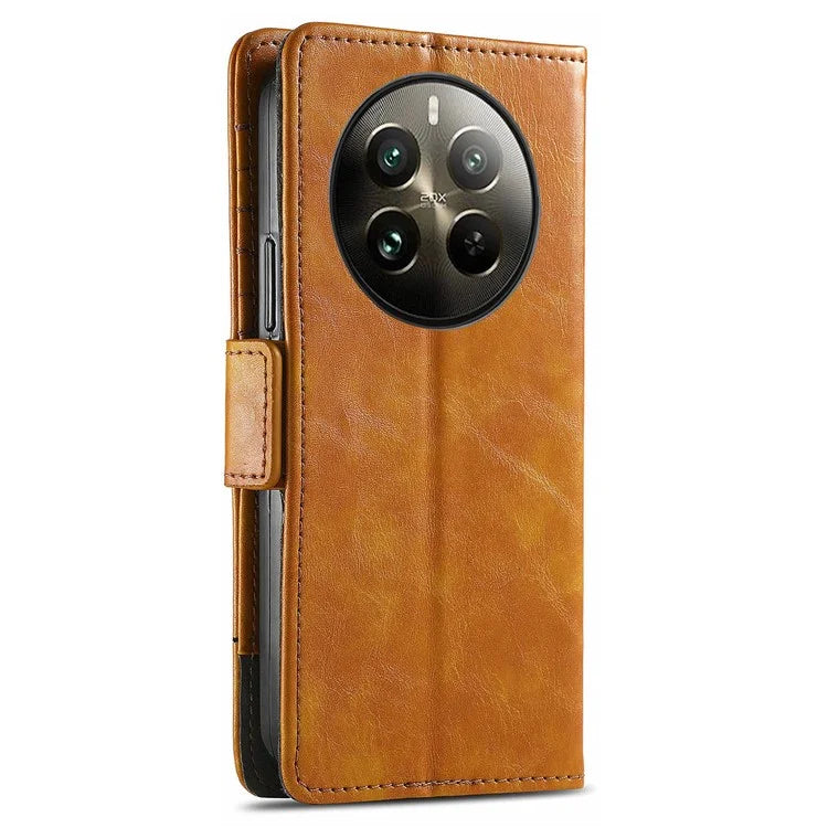 CASENEO 002 Series For Realme 12 Pro 5G / 12 Pro+ 5G Case Splicing Leather Wallet Phone Cover