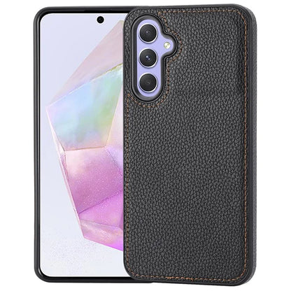 For Samsung Galaxy A35 5G Lychee Texture Phone Case Leather+TPU Anti-drop Cover