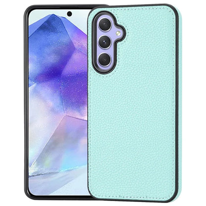For Samsung Galaxy A55 5G Lychee Texture Phone Case Shockproof Leather+TPU Cover