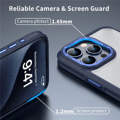 For iPhone 13 Pro 6.1 inch Cell Phone Case TPU+Acrylic Matte Cover