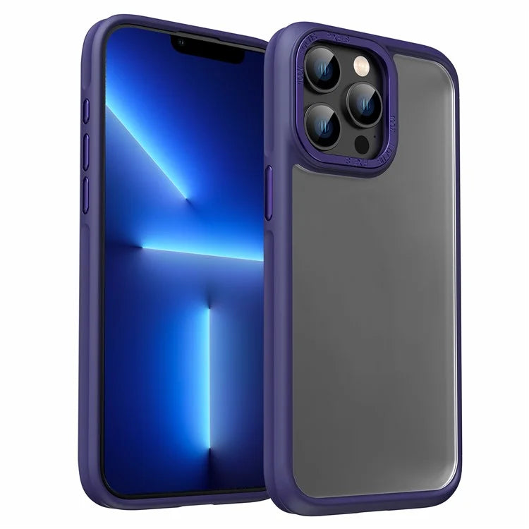 For iPhone 13 Pro 6.1 inch Cell Phone Case TPU+Acrylic Matte Cover