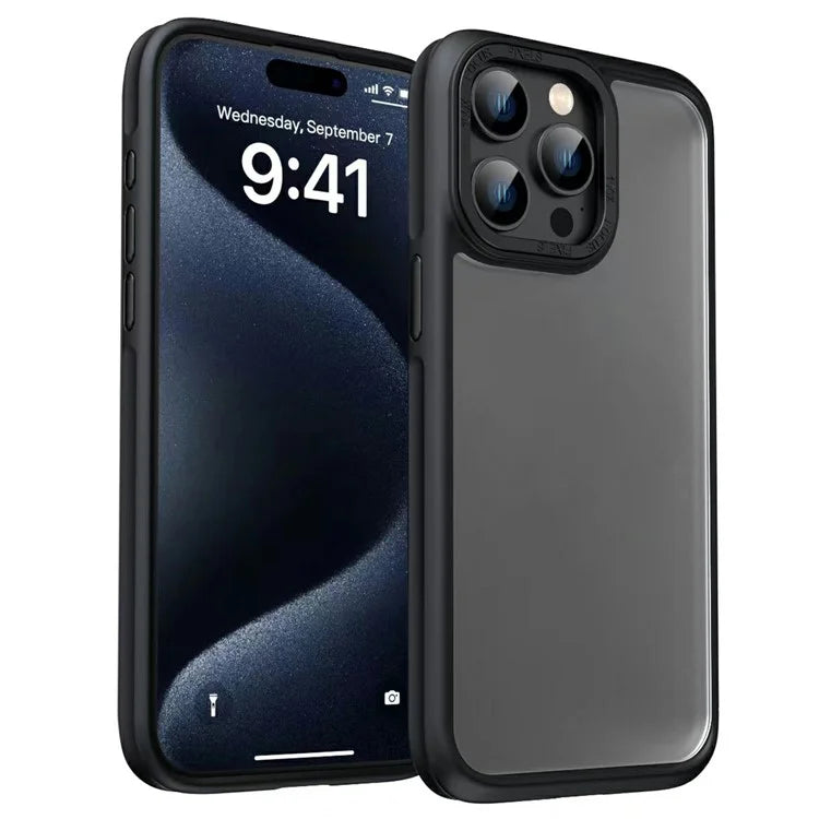 For iPhone 14 Pro Max Case Frosted TPU+Acrylic Phone Back Shell