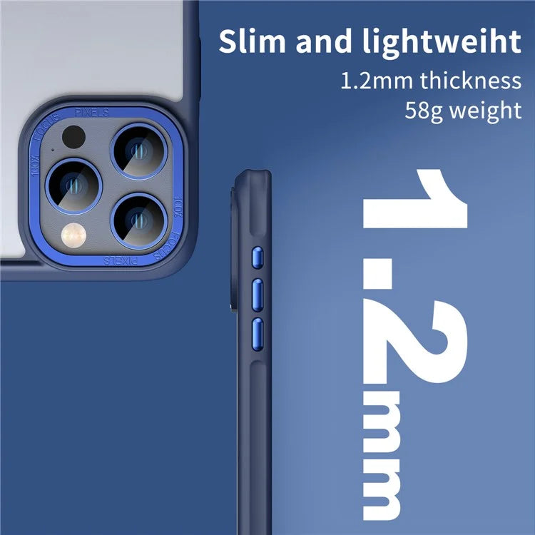 For iPhone 14 Pro Max Case Frosted TPU+Acrylic Phone Back Shell