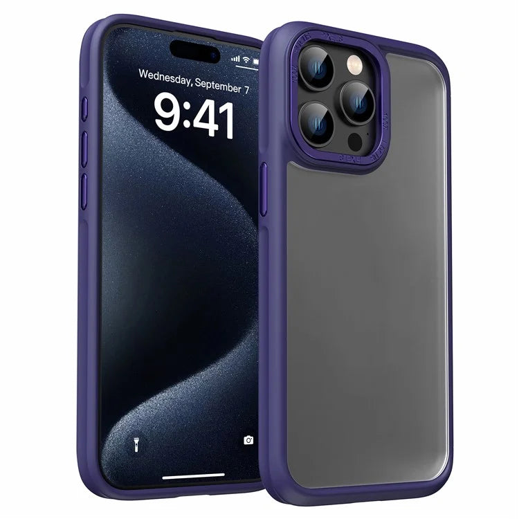 For iPhone 14 Pro Max Case Frosted TPU+Acrylic Phone Back Shell