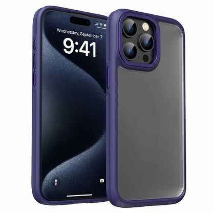 For iPhone 14 Pro Max Case Frosted TPU+Acrylic Phone Back Shell