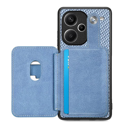 C1-06 For Xiaomi Redmi Note 13 Pro+ 5G Case Carbon Fiber Texture Phone Back Cover with Card Knife Tool