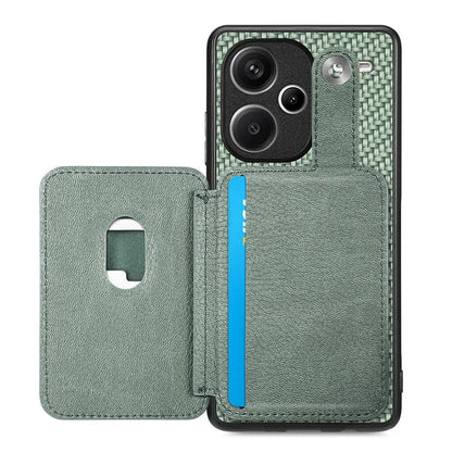 C1-06 For Xiaomi Redmi Note 13 Pro+ 5G Case Carbon Fiber Texture Phone Back Cover with Card Knife Tool
