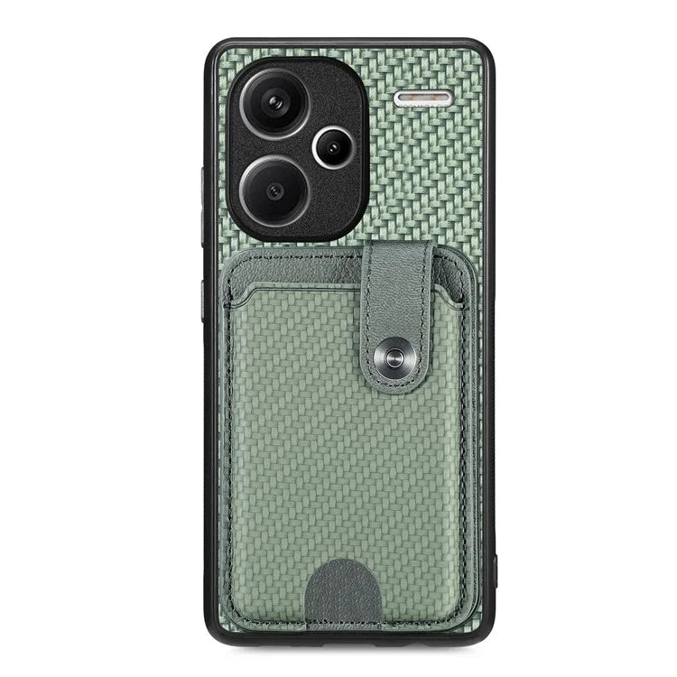 C1-06 For Xiaomi Redmi Note 13 Pro+ 5G Case Carbon Fiber Texture Phone Back Cover with Card Knife Tool