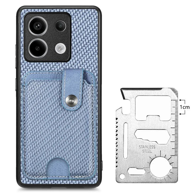 C1-06 For Xiaomi Redmi Note 13 Pro 5G / Poco X6 5G Case Leather+TPU+PC Phone Cover with Card Knife Tool