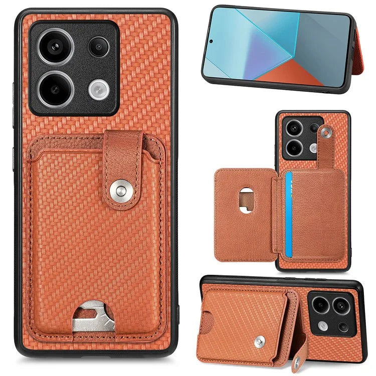 C1-06 For Xiaomi Redmi Note 13 Pro 5G / Poco X6 5G Case Leather+TPU+PC Phone Cover with Card Knife Tool