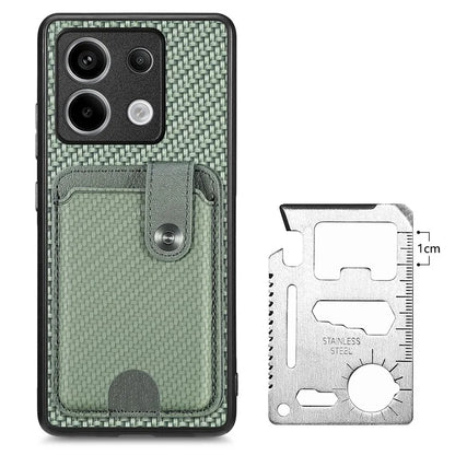 C1-06 For Xiaomi Redmi Note 13 Pro 5G / Poco X6 5G Case Leather+TPU+PC Phone Cover with Card Knife Tool