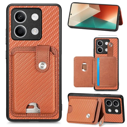 C1-06 For Xiaomi Redmi Note 13 4G Case Leather Coated Anti-drop Phone Cover with Card Knife Tool