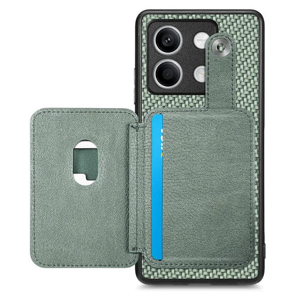 C1-06 For Xiaomi Redmi Note 13 4G Case Leather Coated Anti-drop Phone Cover with Card Knife Tool