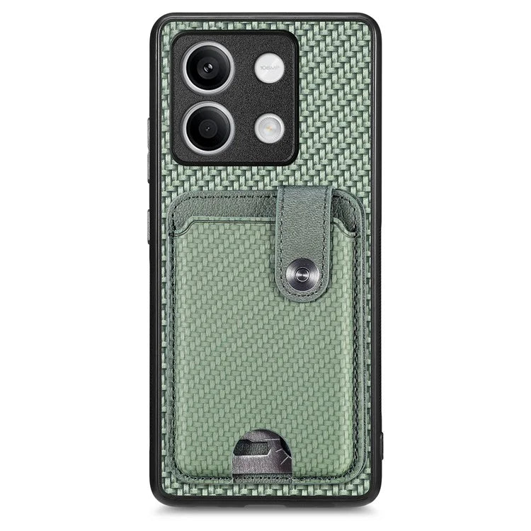 C1-06 For Xiaomi Redmi Note 13 4G Case Leather Coated Anti-drop Phone Cover with Card Knife Tool