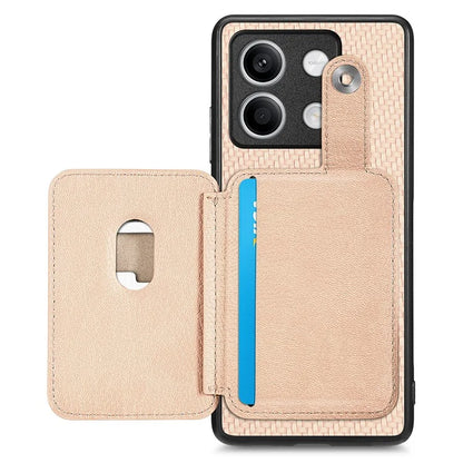 C1-06 For Xiaomi Redmi Note 13 4G Case Leather Coated Anti-drop Phone Cover with Card Knife Tool