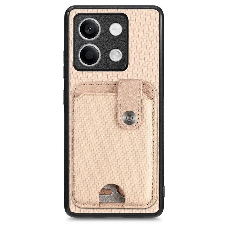C1-06 For Xiaomi Redmi Note 13 4G Case Leather Coated Anti-drop Phone Cover with Card Knife Tool