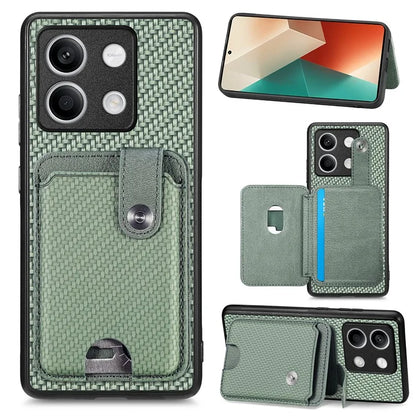 C1-06 For Xiaomi Redmi Note 13 5G Phone Case Carbon Fiber Texture Protection Cover with Card Knife Tool