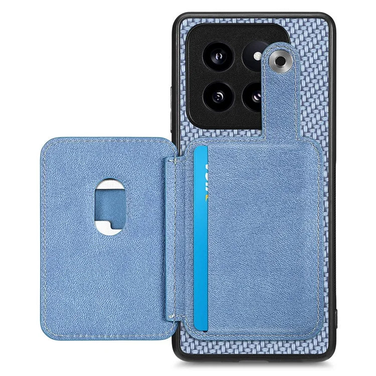 C1-06 For Xiaomi 14 Pro Case Kickstand Card Holder Phone Back Cover with Card Knife Tool