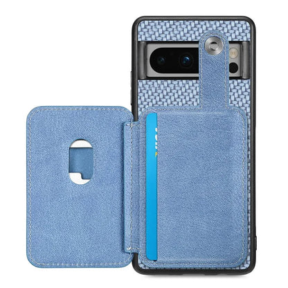 C1-06 For Google Pixel 8 Pro Case Leather+TPU+PC Card Holder Phone Cover with Card Knife Tool