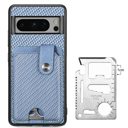 C1-06 For Google Pixel 8 Pro Case Leather+TPU+PC Card Holder Phone Cover with Card Knife Tool