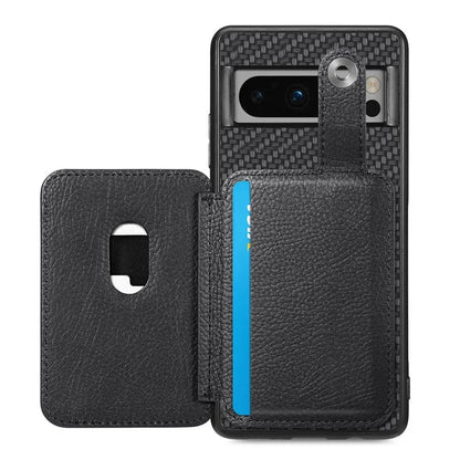 C1-06 For Google Pixel 8 Pro Case Leather+TPU+PC Card Holder Phone Cover with Card Knife Tool