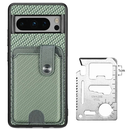 C1-06 For Google Pixel 8 Pro Case Leather+TPU+PC Card Holder Phone Cover with Card Knife Tool