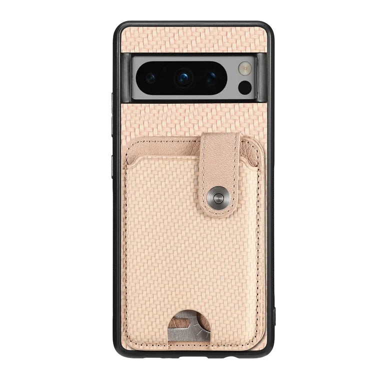 C1-06 For Google Pixel 8 Pro Case Leather+TPU+PC Card Holder Phone Cover with Card Knife Tool