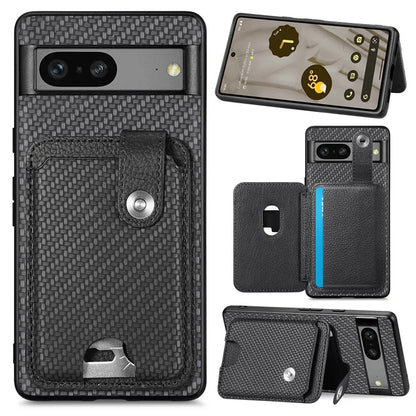 C1-06 For Google Pixel 7a Case Card Holder Drop-proof Phone Cover with Card Knife Tool