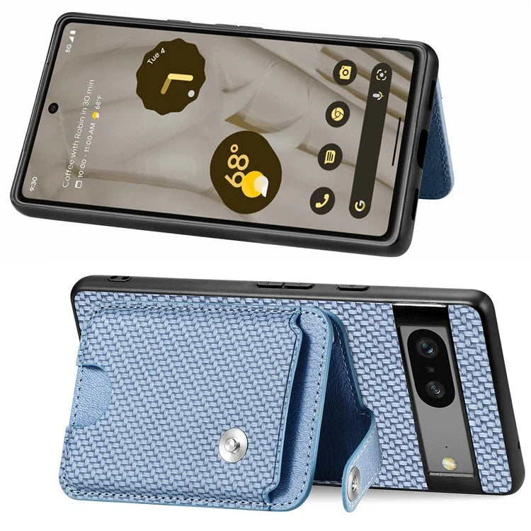 C1-06 For Google Pixel 7a Case Card Holder Drop-proof Phone Cover with Card Knife Tool