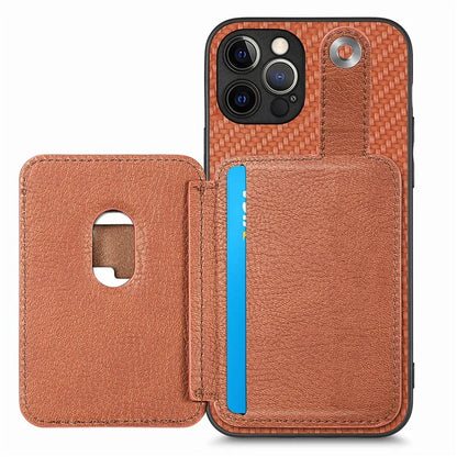 C1-06 For iPhone 12 Pro Max 6.7 inch Cover Leather+TPU+PC Card Holder Phone Case with Card Knife Tool