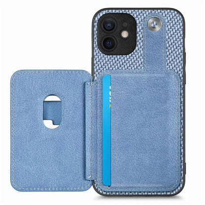 C1-06 For iPhone 12 6.1 inch Case Card Holder Leather Coated Phone Cover with Card Knife Tool