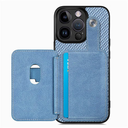 C1-06 For iPhone 13 Pro 6.1 inch Case Leather Coated Card Holder Smartphone Cover with Card Knife Tool