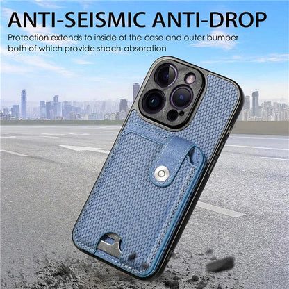 C1-06 For iPhone 13 Pro 6.1 inch Case Leather Coated Card Holder Smartphone Cover with Card Knife Tool