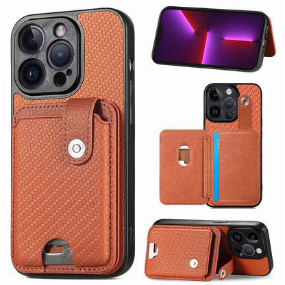 C1-06 For iPhone 13 Pro 6.1 inch Case Leather Coated Card Holder Smartphone Cover with Card Knife Tool